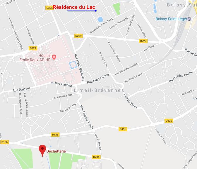 Plan déchetterie Limeil